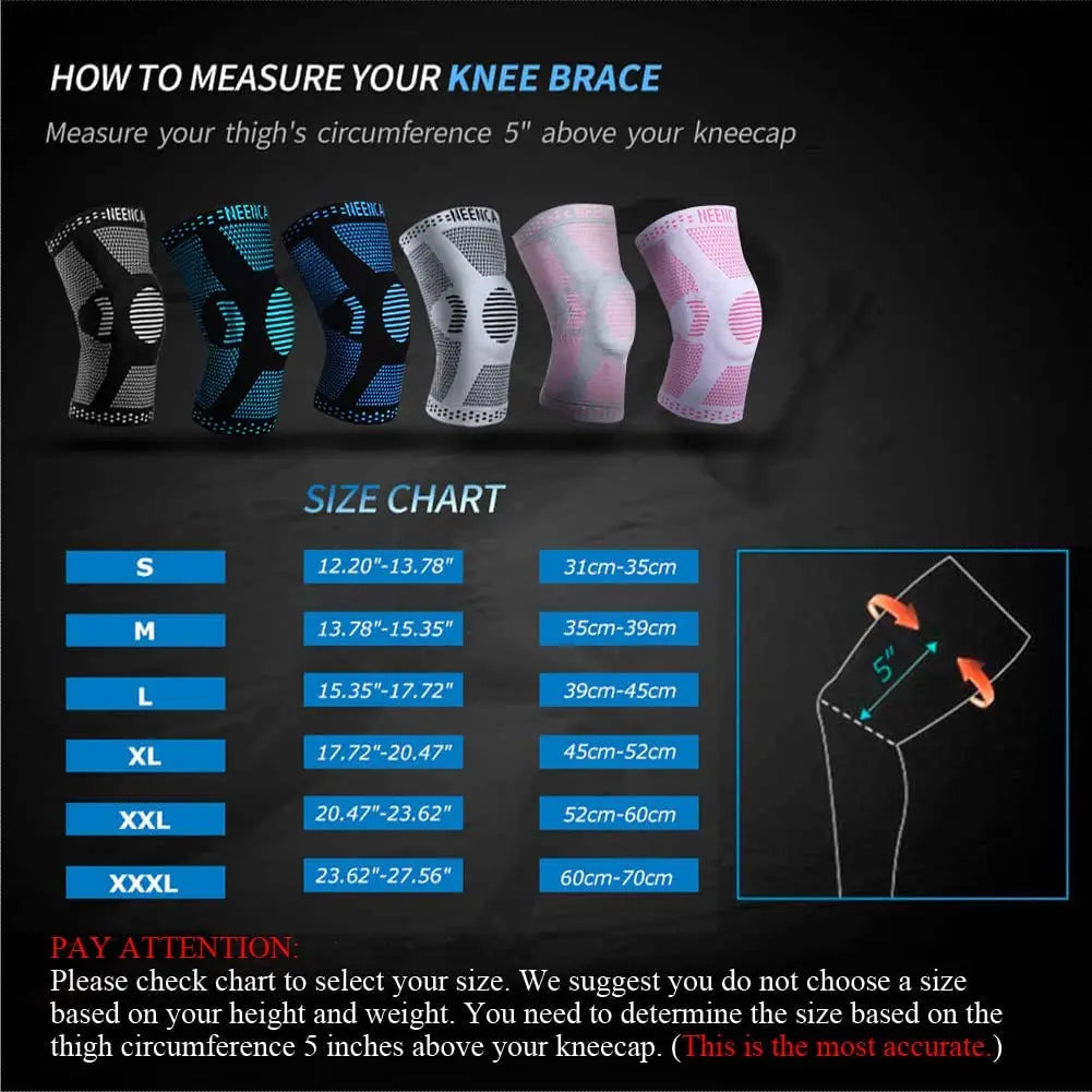 Knee Brace with Patella Gel Pad and Side Stabilizers