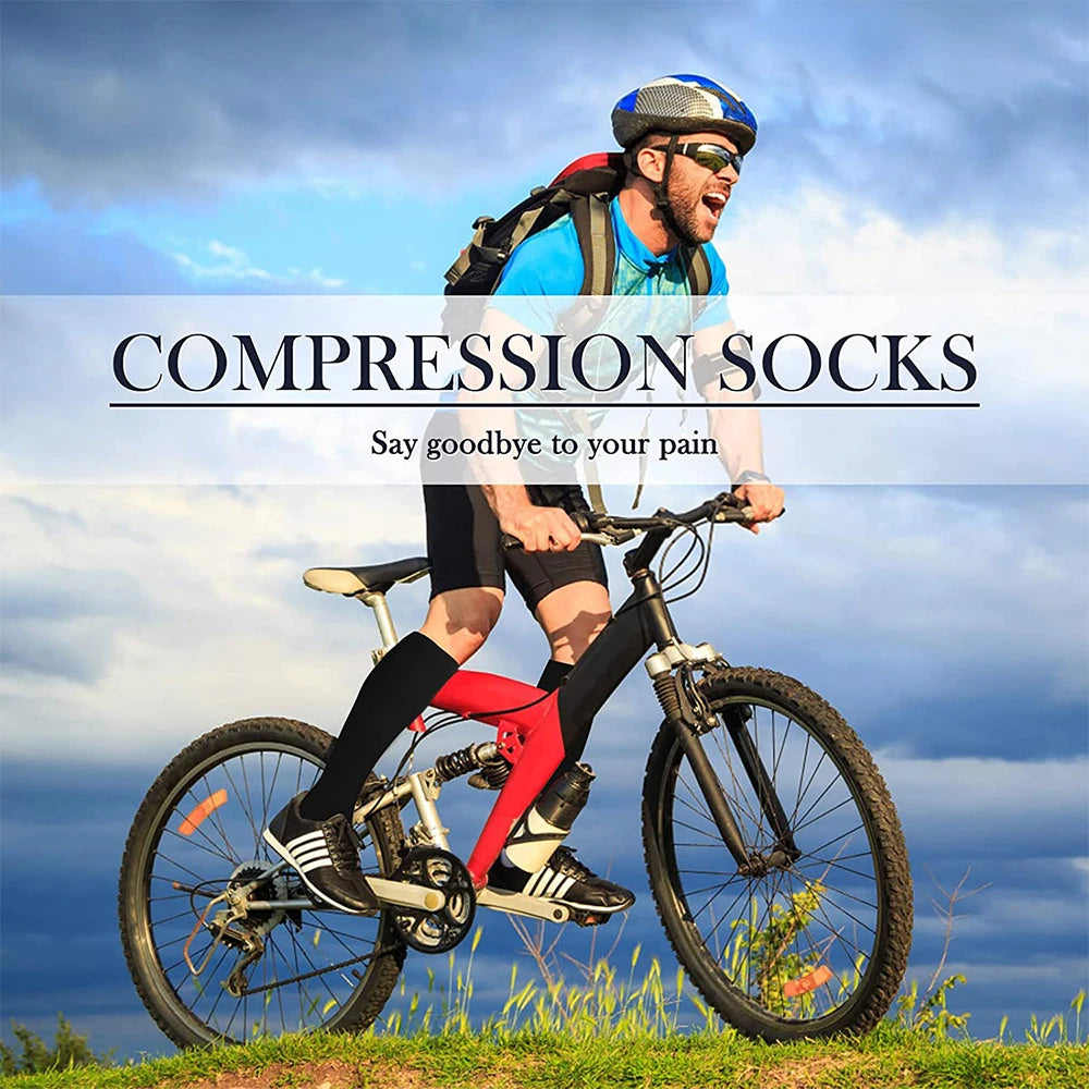 Open-Toe Calf Compression Socks S-7XL