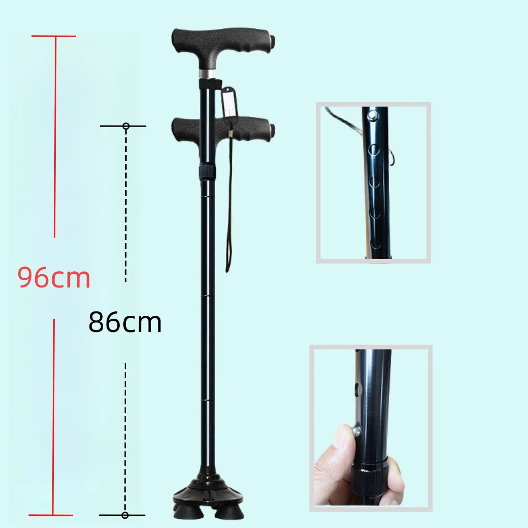 Folding Aluminum Cane with Adjustable Length