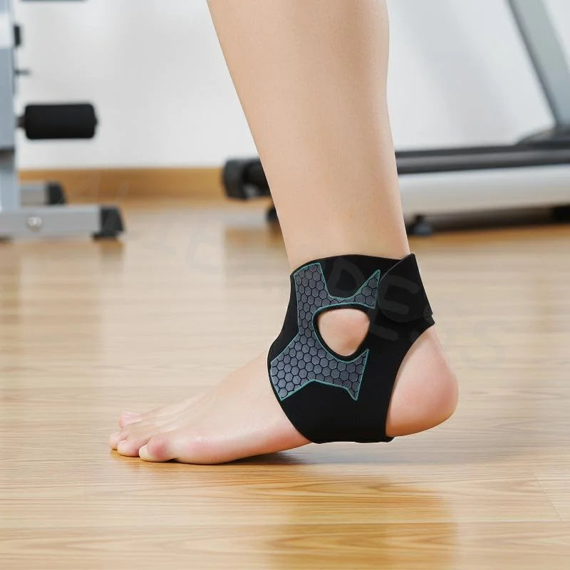 Ankle Brace with Foot Strap and Compression Sleeve
