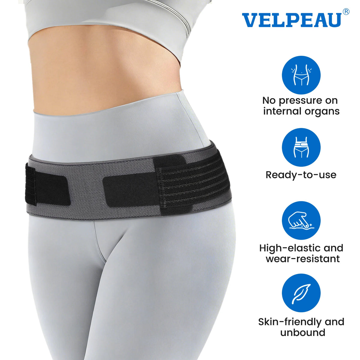 Adjustable SI Joint Hip Belt for Women and Men