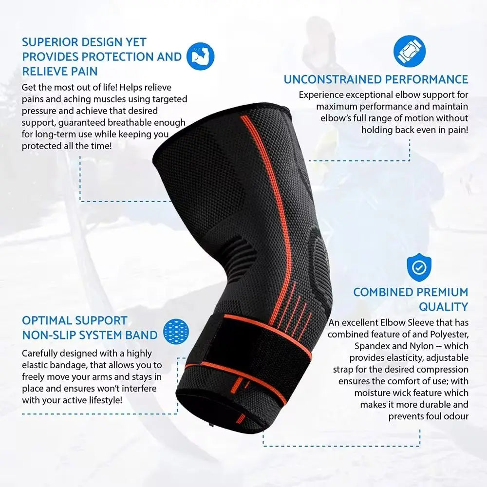 Elbow Compression Sleeve for Sports and Daily Wear