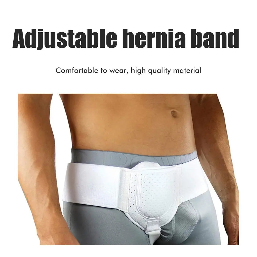 Adjustable Groin Hernia Support Belt with Removable Pads