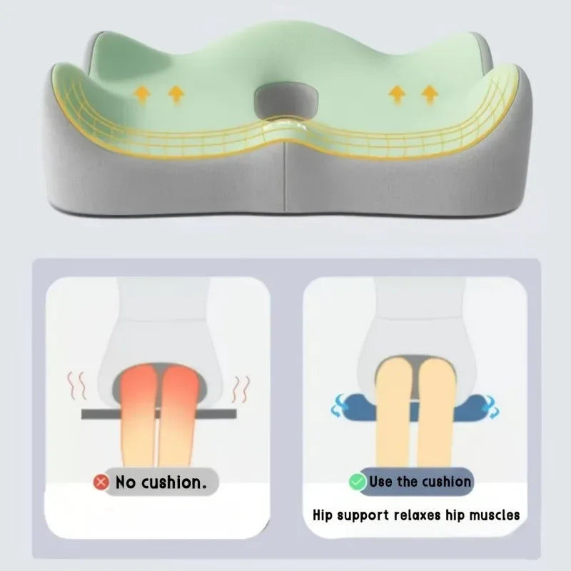 Three-Zone Memory Foam Seat Cushion