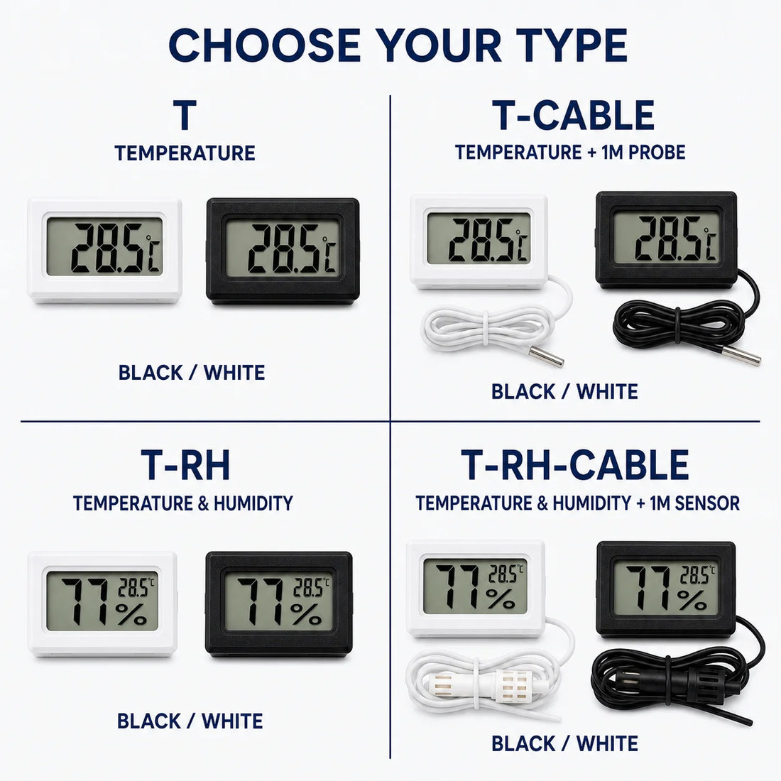 LCD Thermometer Hygrometer with Optional Probe