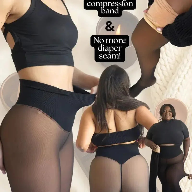 Women's Plus-Size Fleece Tights