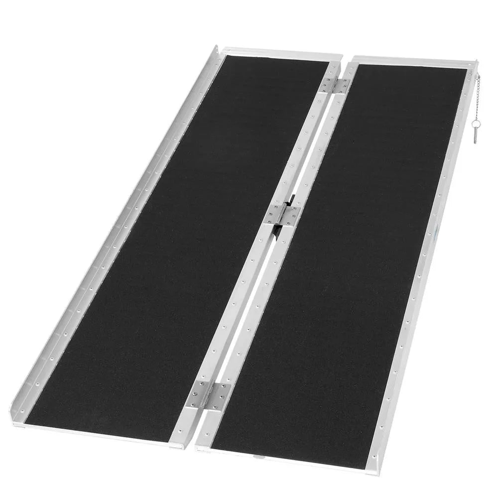 60-Inch Aluminum Folding Wheelchair and Scooter Ramp