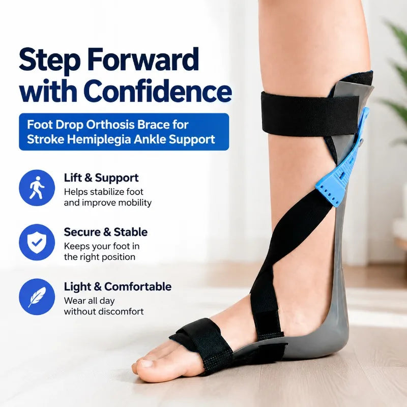 Adjustable Foot Drop Ankle-Foot Orthosis Brace