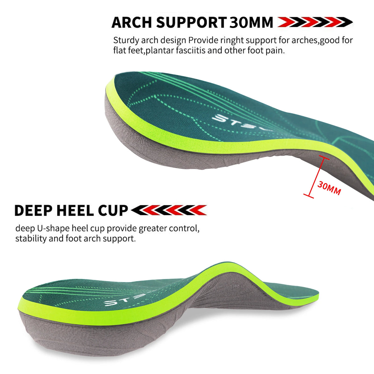 Arch Support Orthotic Insoles for Shoes