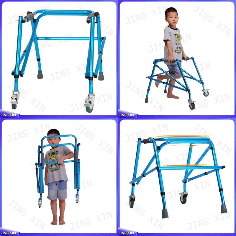 Adjustable Aluminum Child Walker with Two Casters