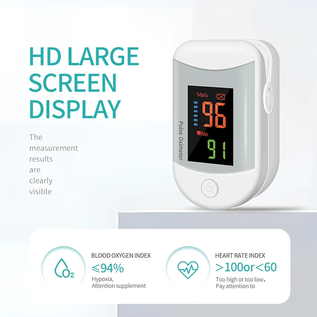 Fingertip Pulse Oximeter with Batteries Included