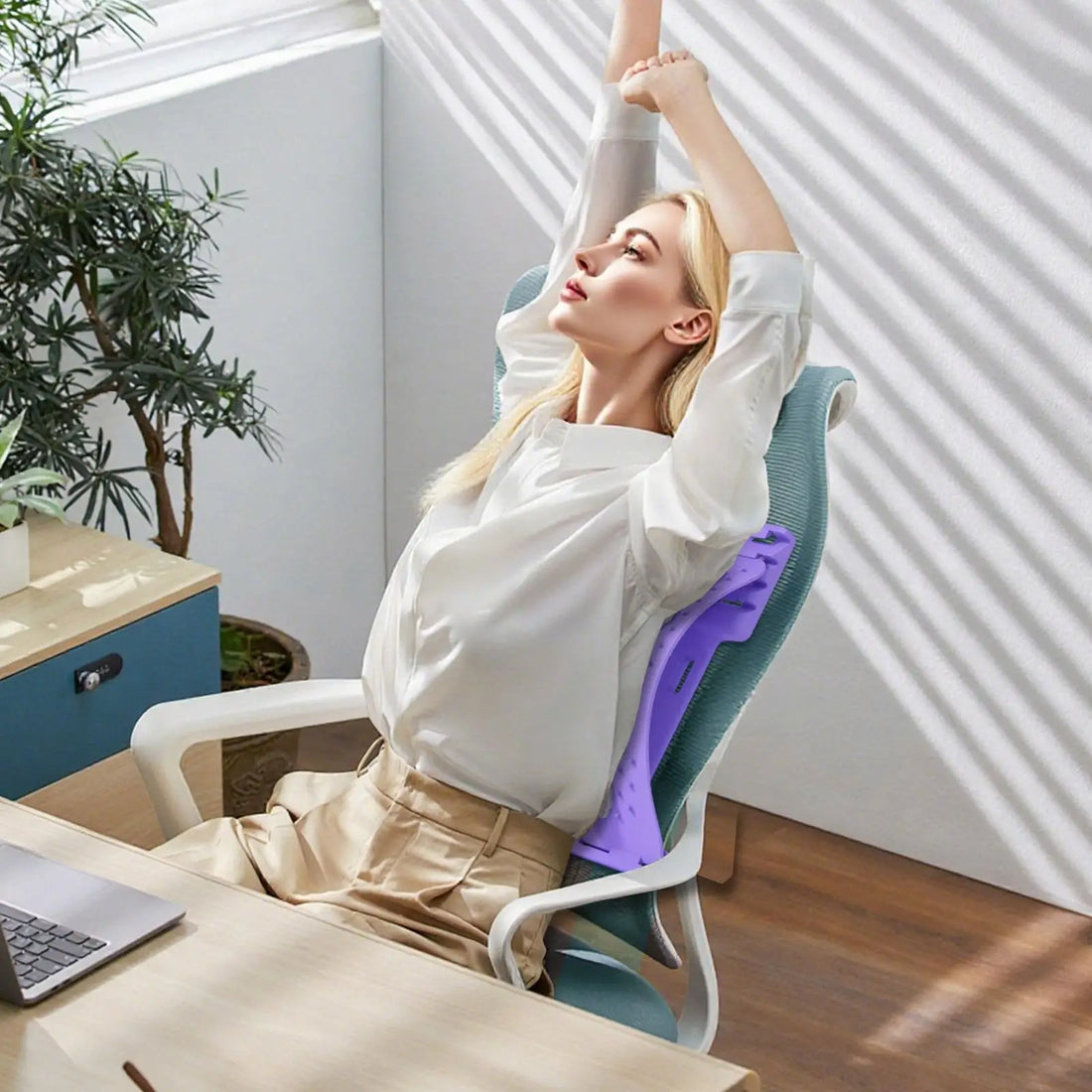 4-Level Adjustable Back Stretcher for Home Exercise