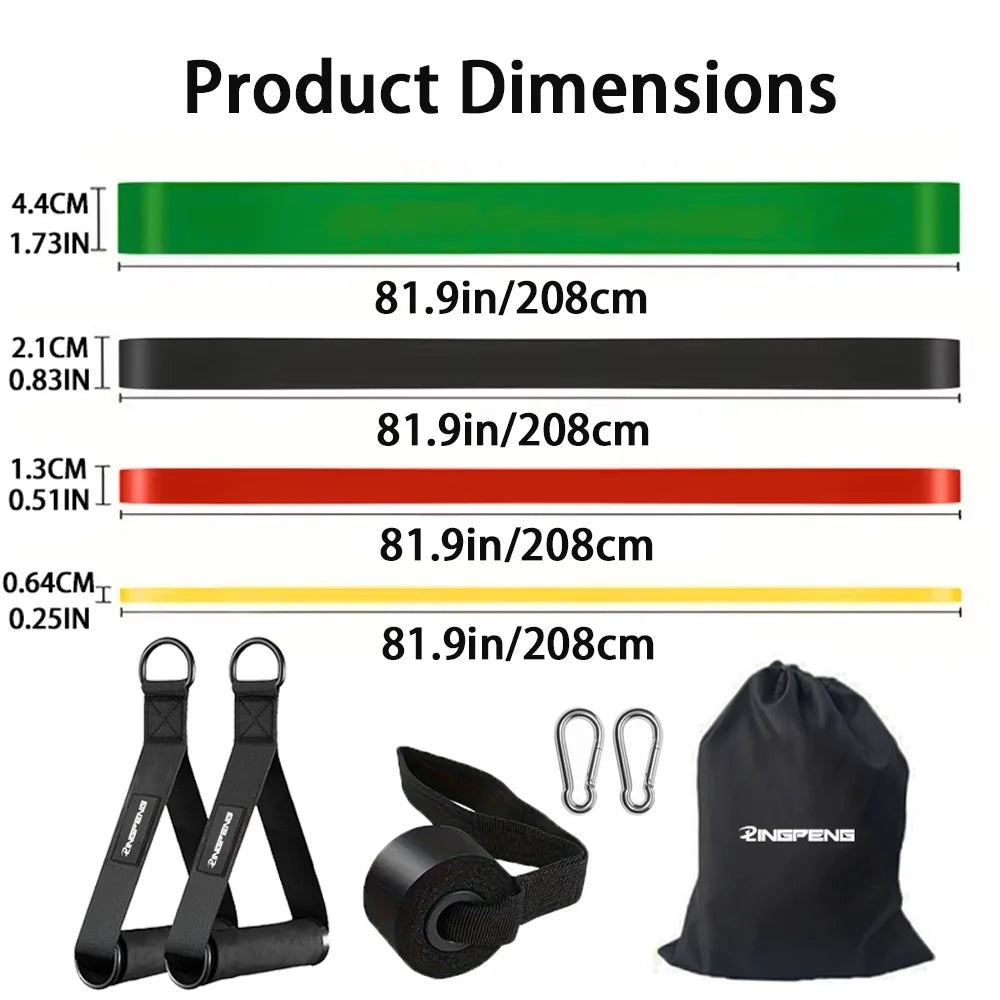 10-Piece Resistance Bands Set with Pull Straps