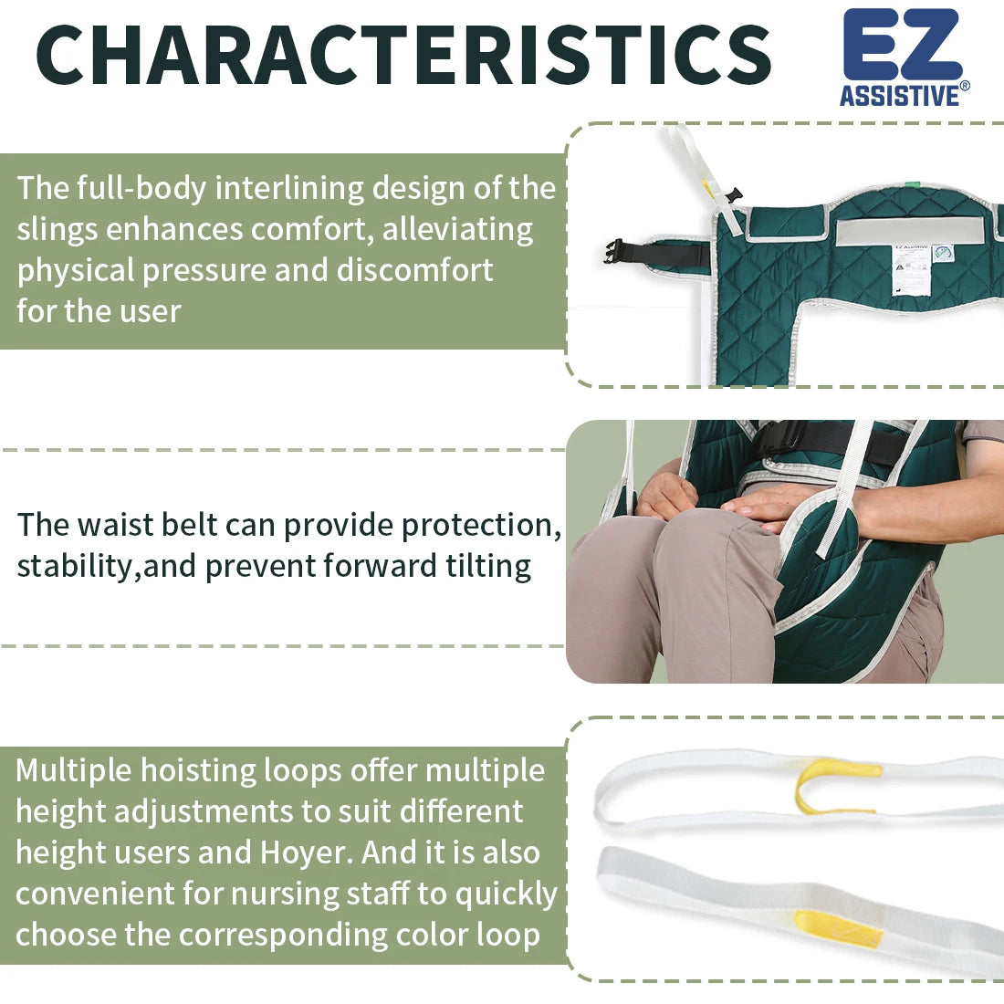 Patient Transfer Lift Sling with Head Support
