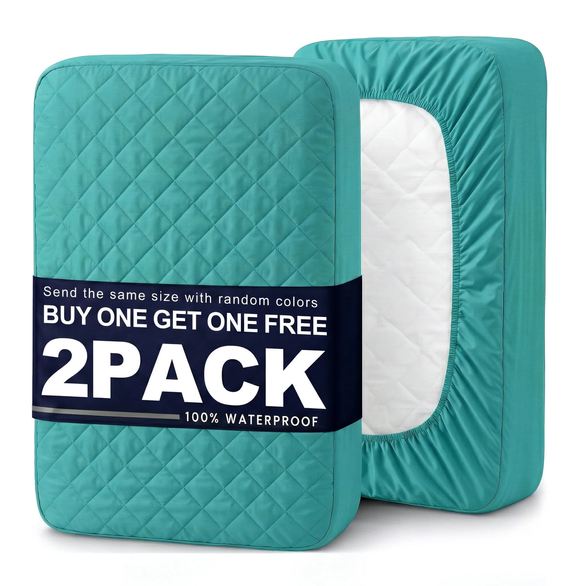Quilted Waterproof Mattress Cover, 2 Pieces