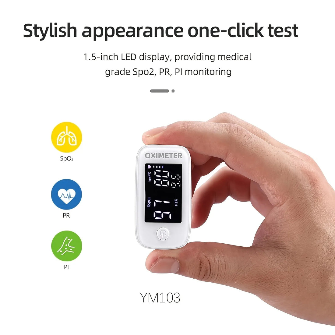 Fingertip Pulse Oximeter with LED Display
