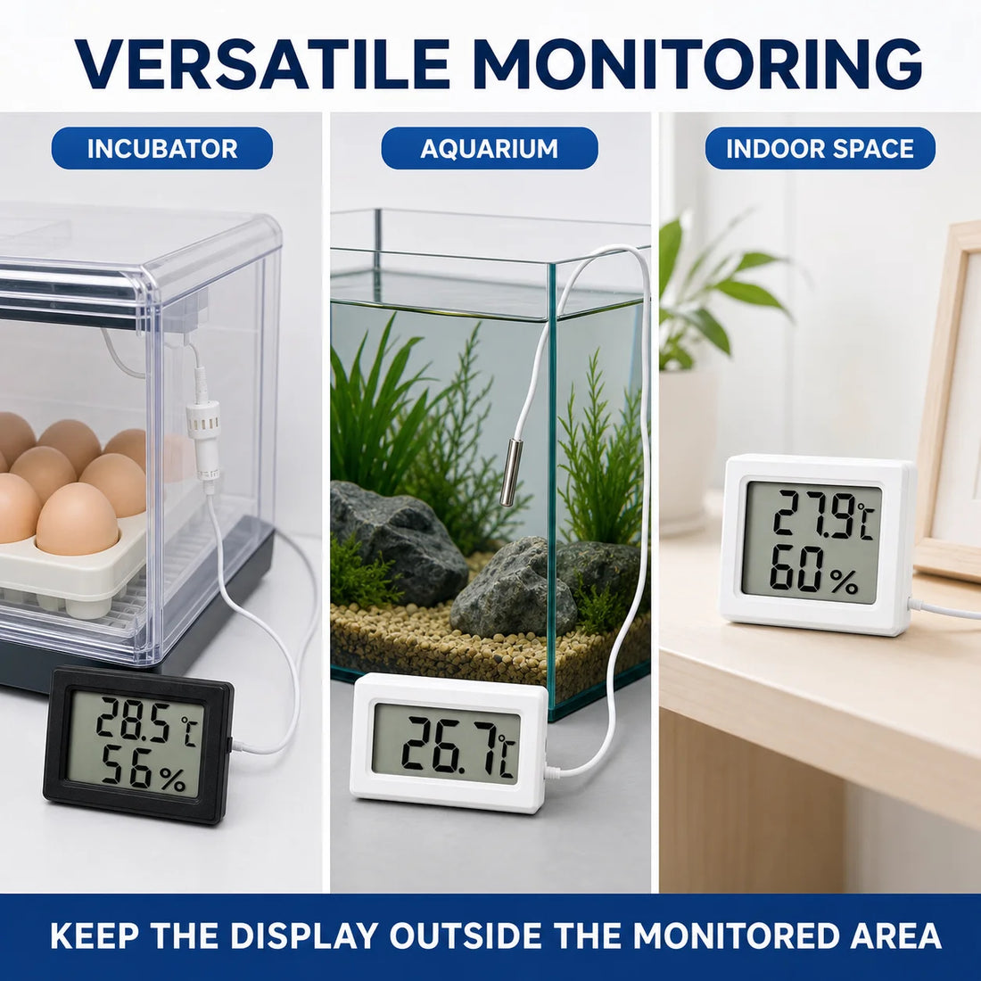 LCD Thermometer Hygrometer with Optional Probe