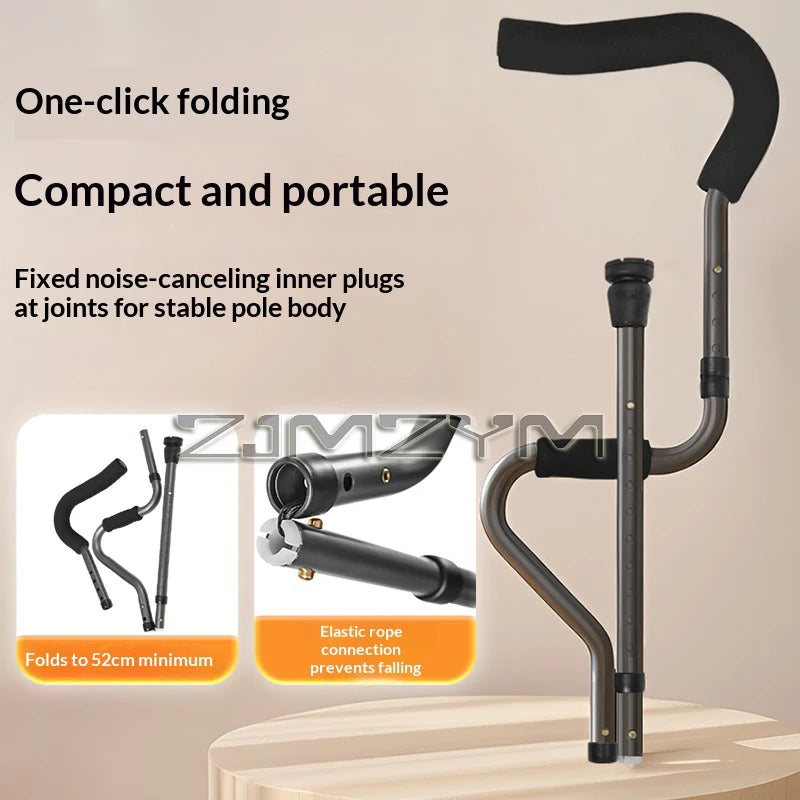 Foldable Adjustable Dual Underarm Crutches