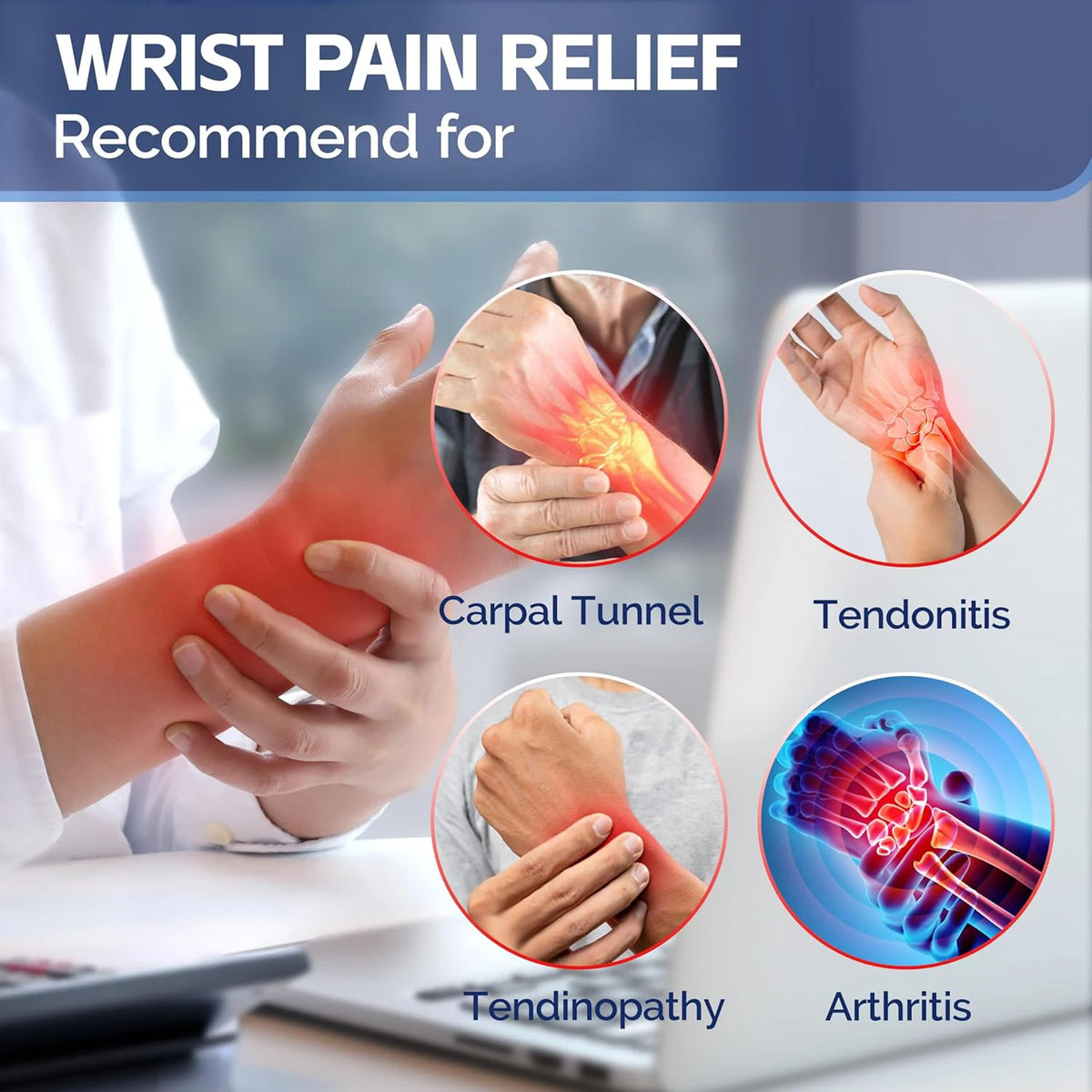 Adjustable Wrist Brace for Left or Right Hand