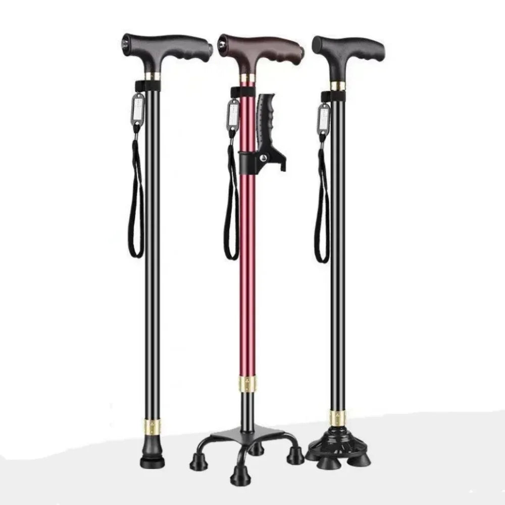 LED Light Walking Stick, Adjustable Aluminum with Non-Slip Base