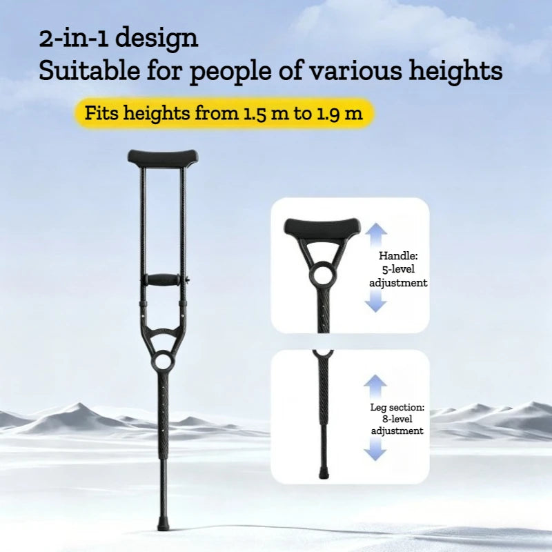Adjustable Carbon Fiber Underarm Crutches