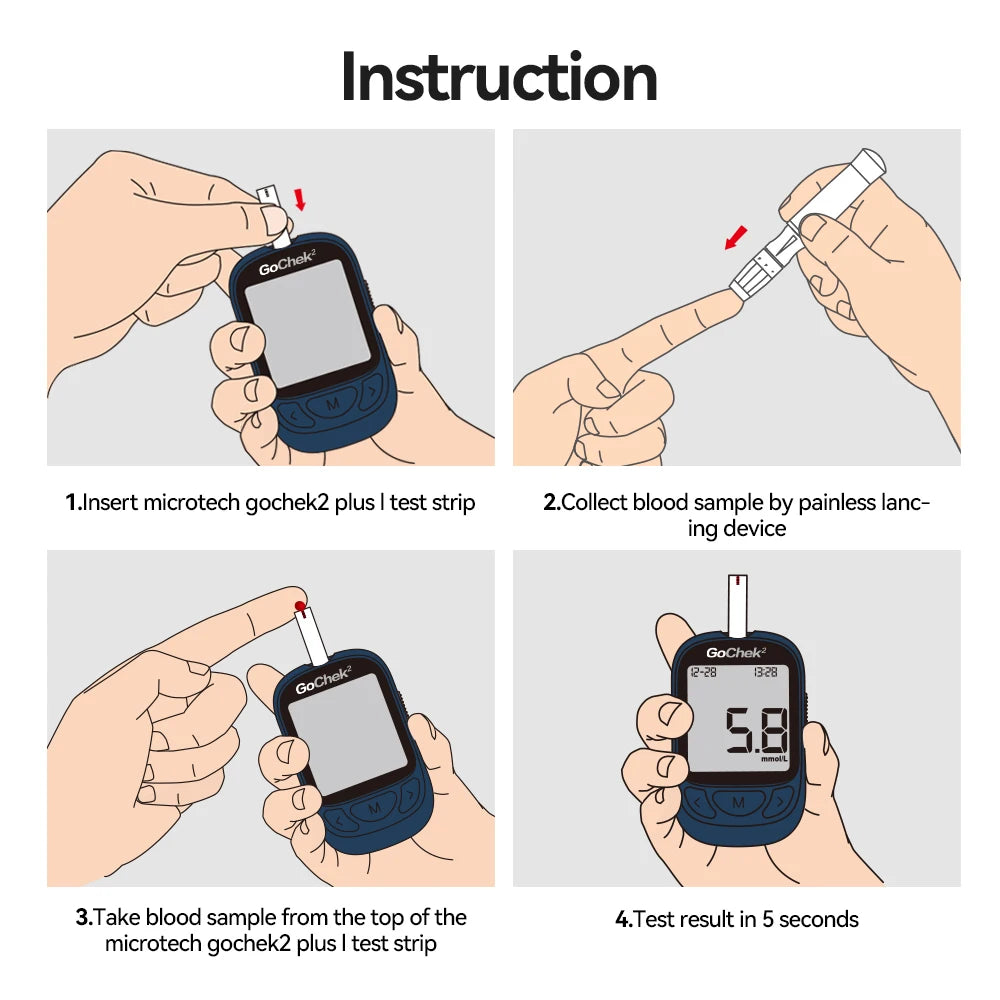 Medwell Gochek2 Blood Glucose Meter Kit