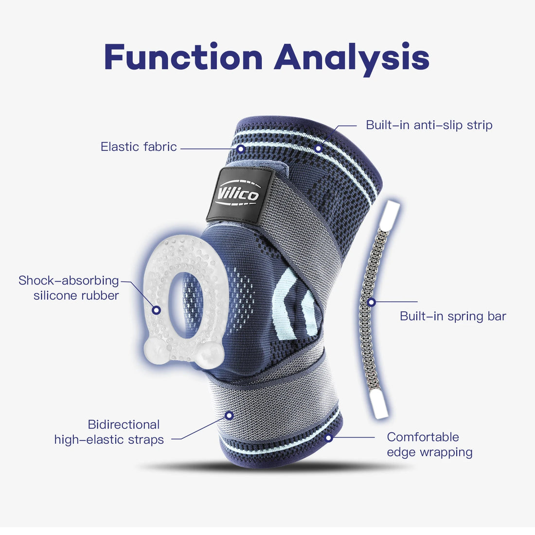 Knee Compression Sleeve Support for Men and Women