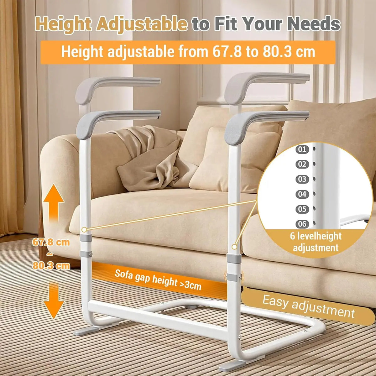 Sofa Stand-Up Support Rail