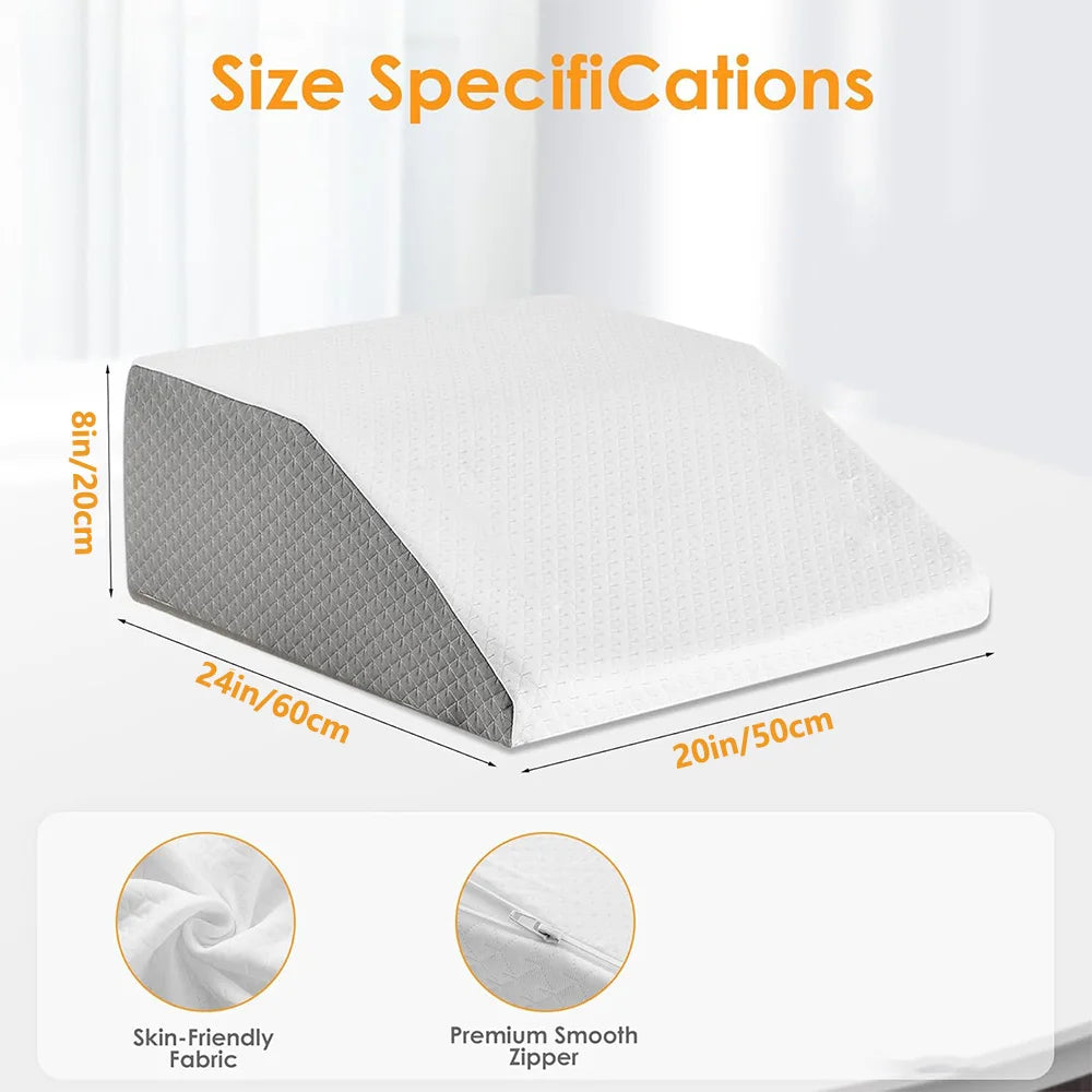 8-Inch Memory Foam Leg Wedge Pillow