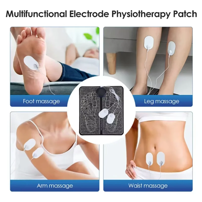 Rechargeable EMS Foot Massager Pad with Remote