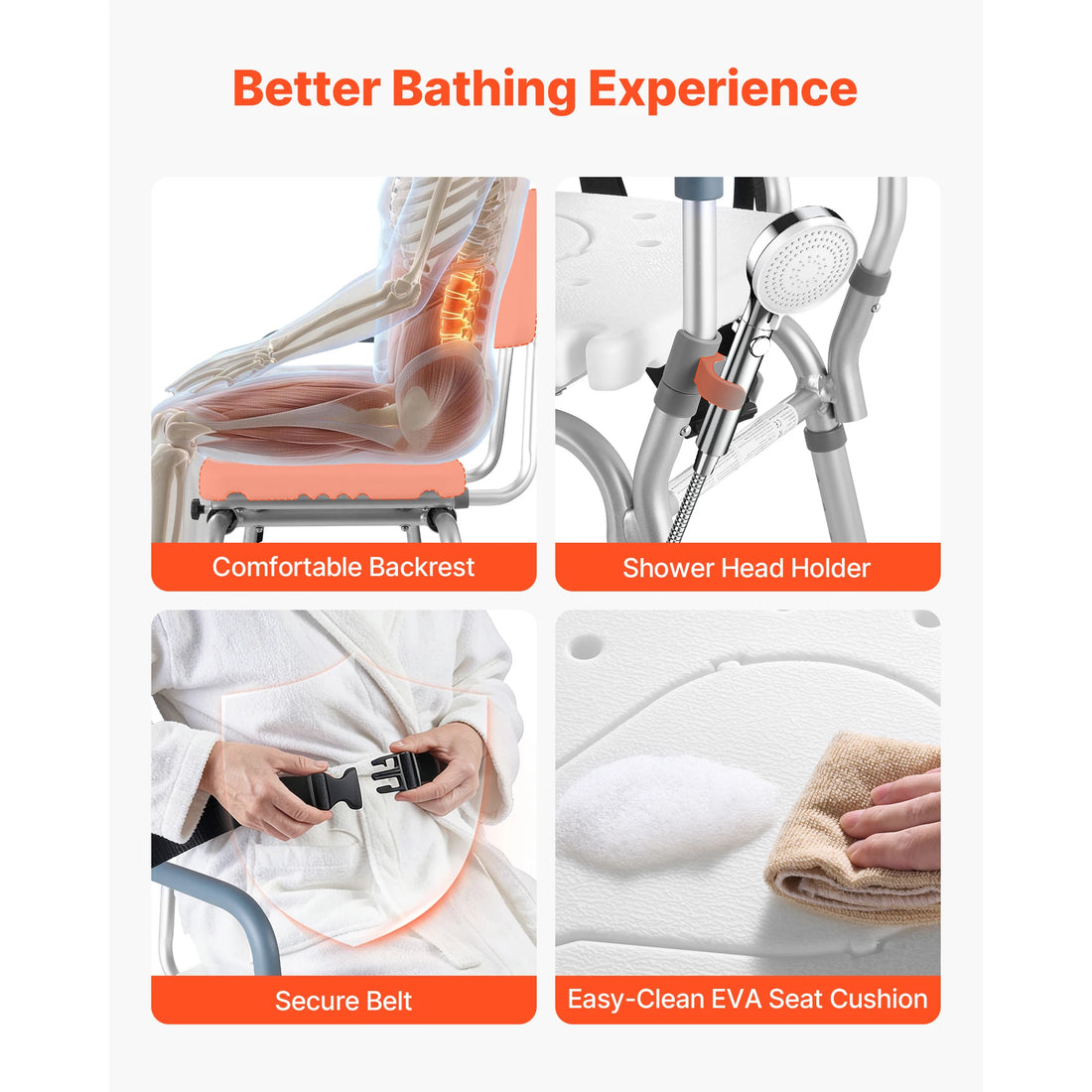 Sliding Shower Chair Tub Transfer Bench with Arms
