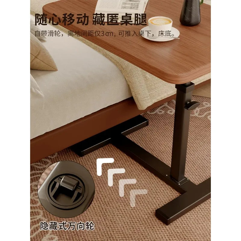 Height-Adjustable Rolling Overbed Table with Tilt