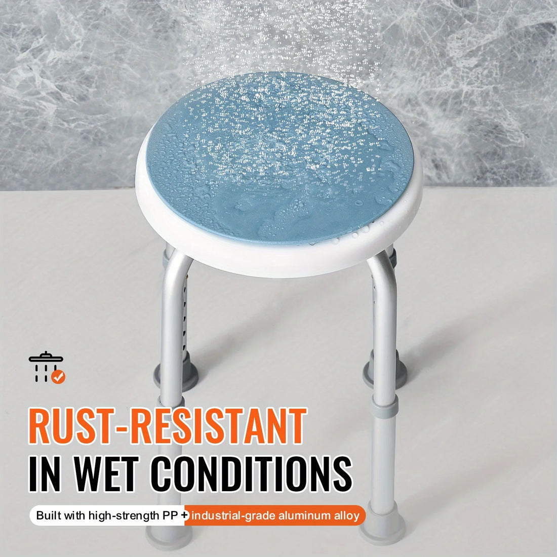 360-Degree Swivel Shower Seat for Bathtub