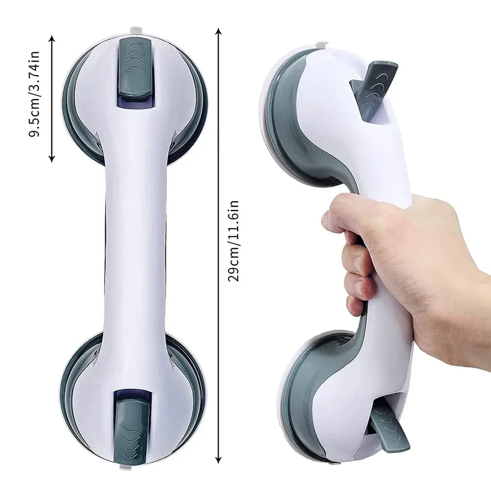 Straight Shower Safety Handle with Double-Lock Vacuum Disc