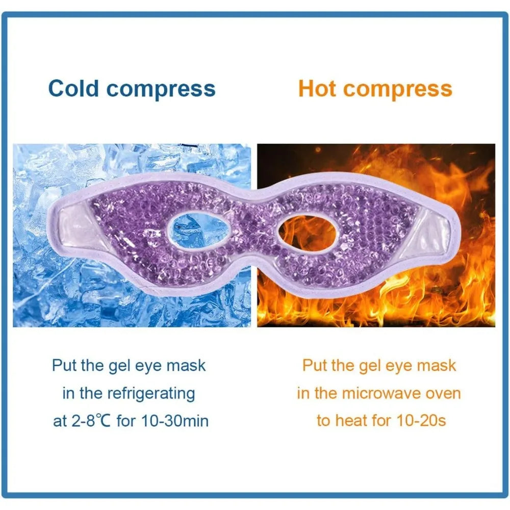 Reusable Hot and Cold Gel Eye Mask with Eye Holes