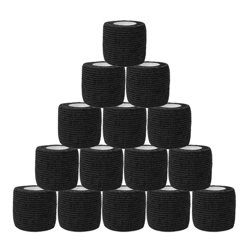 3-Piece Black Self-Adhesive Bandages