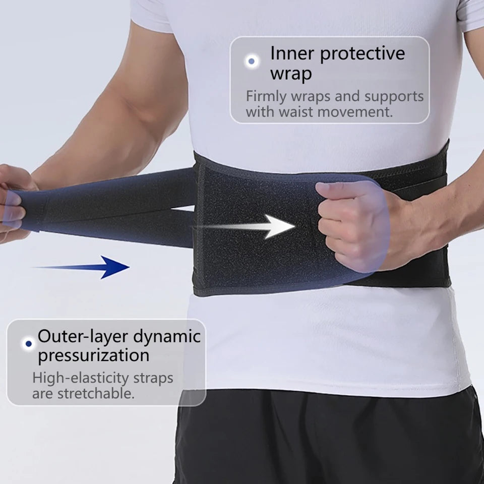 Adjustable Lumbar Back Support Belt with 10 Stays