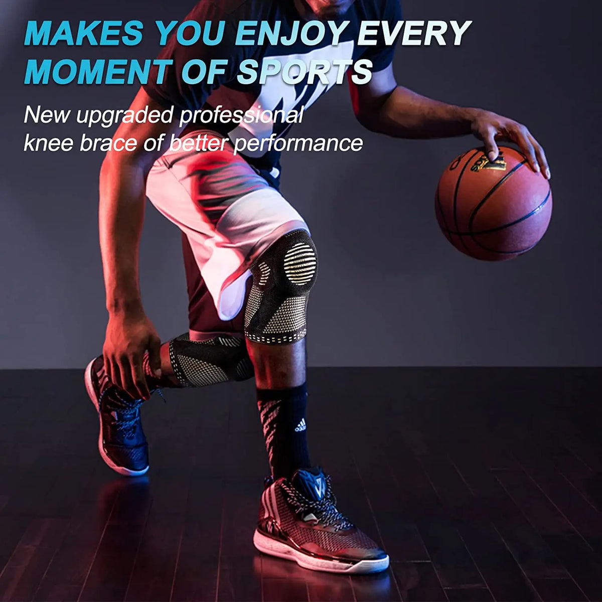 Knee Brace with Patella Gel Pad and Side Stabilizers