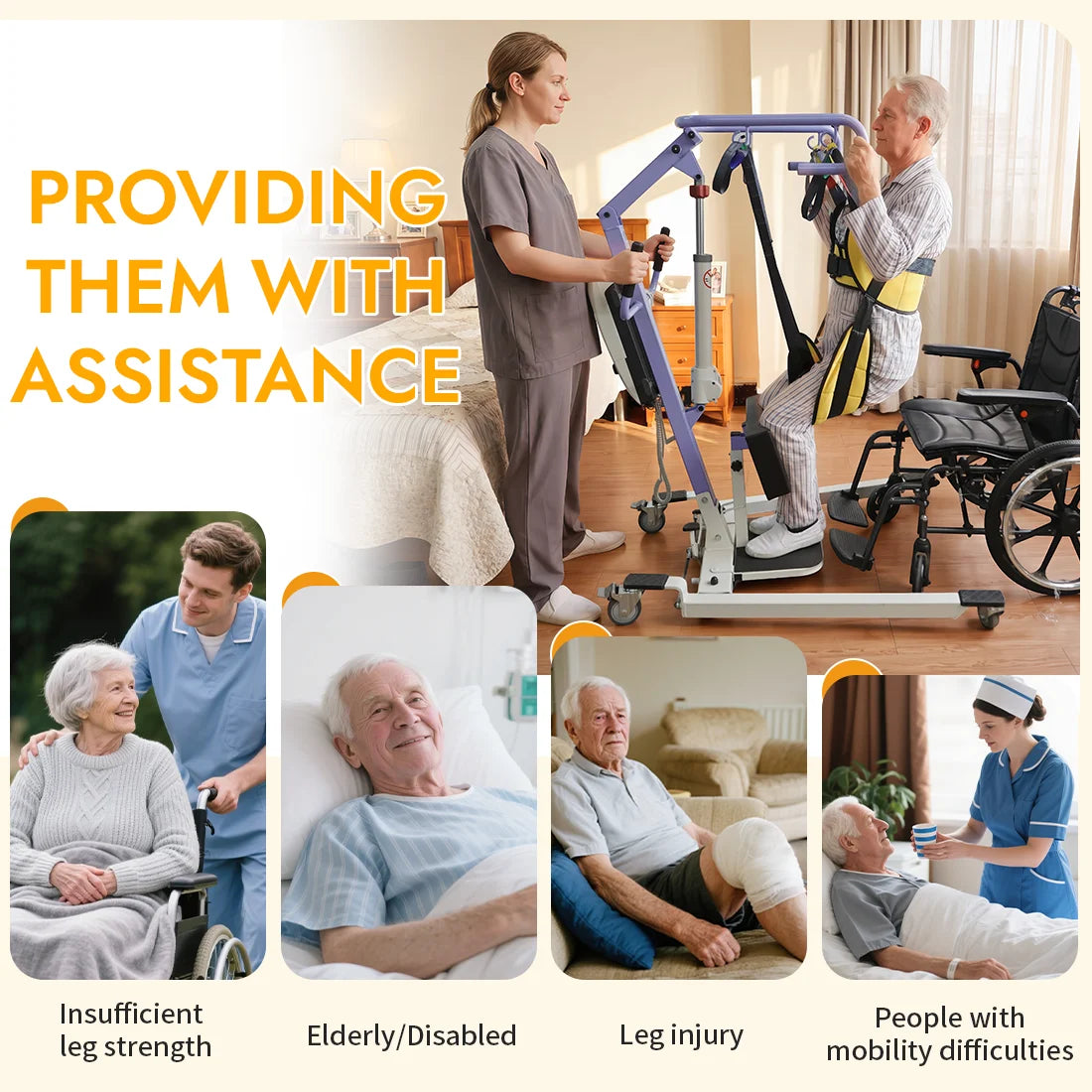 Divided-Leg Sit-to-Stand Patient Lift Sling