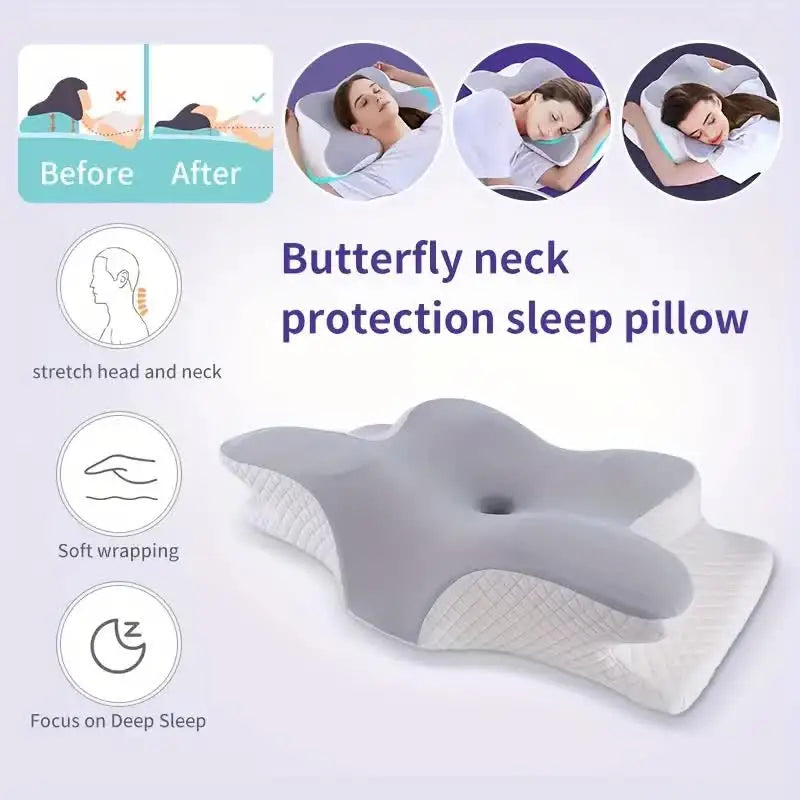 Butterfly-Shaped Memory Foam Neck Pillow