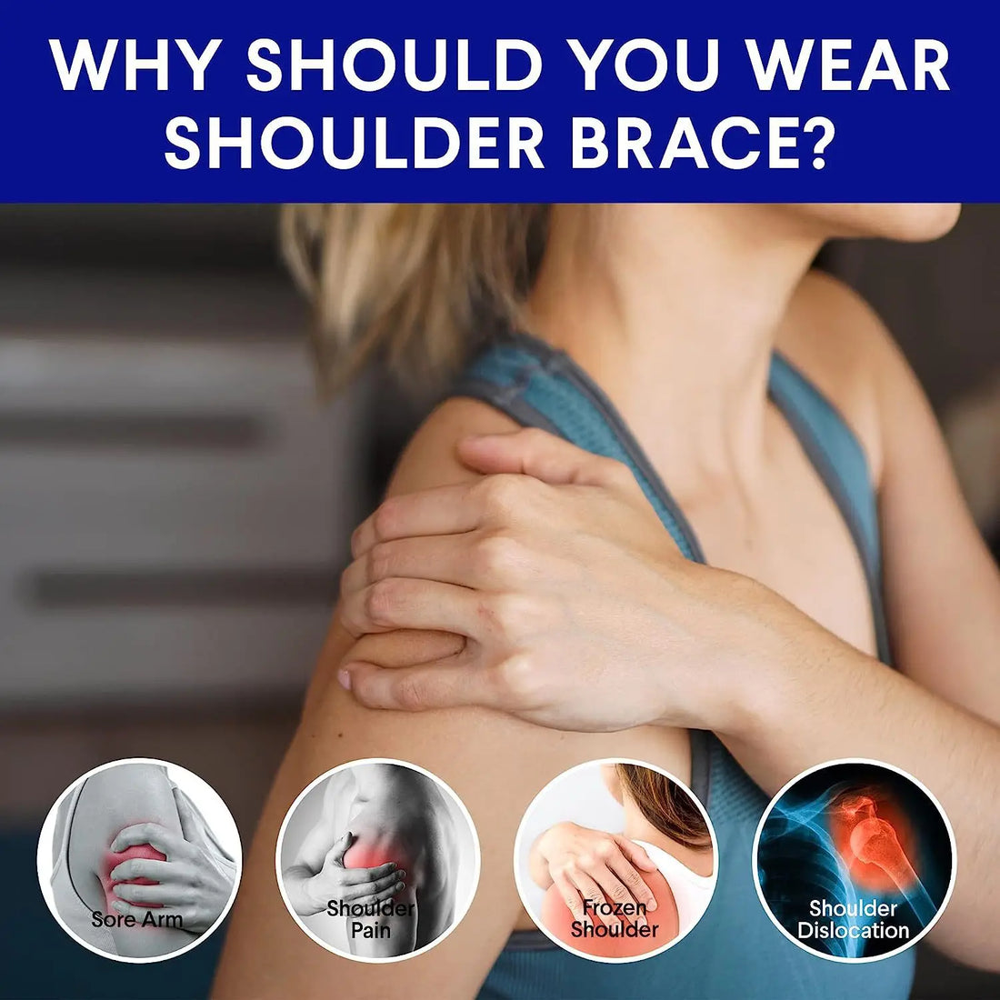 Adjustable Shoulder Brace with Compression Support