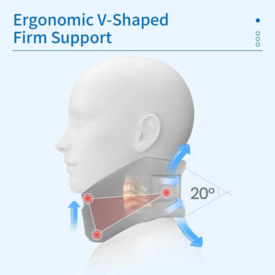 Adjustable Breathable Neck Brace for Sleep Support