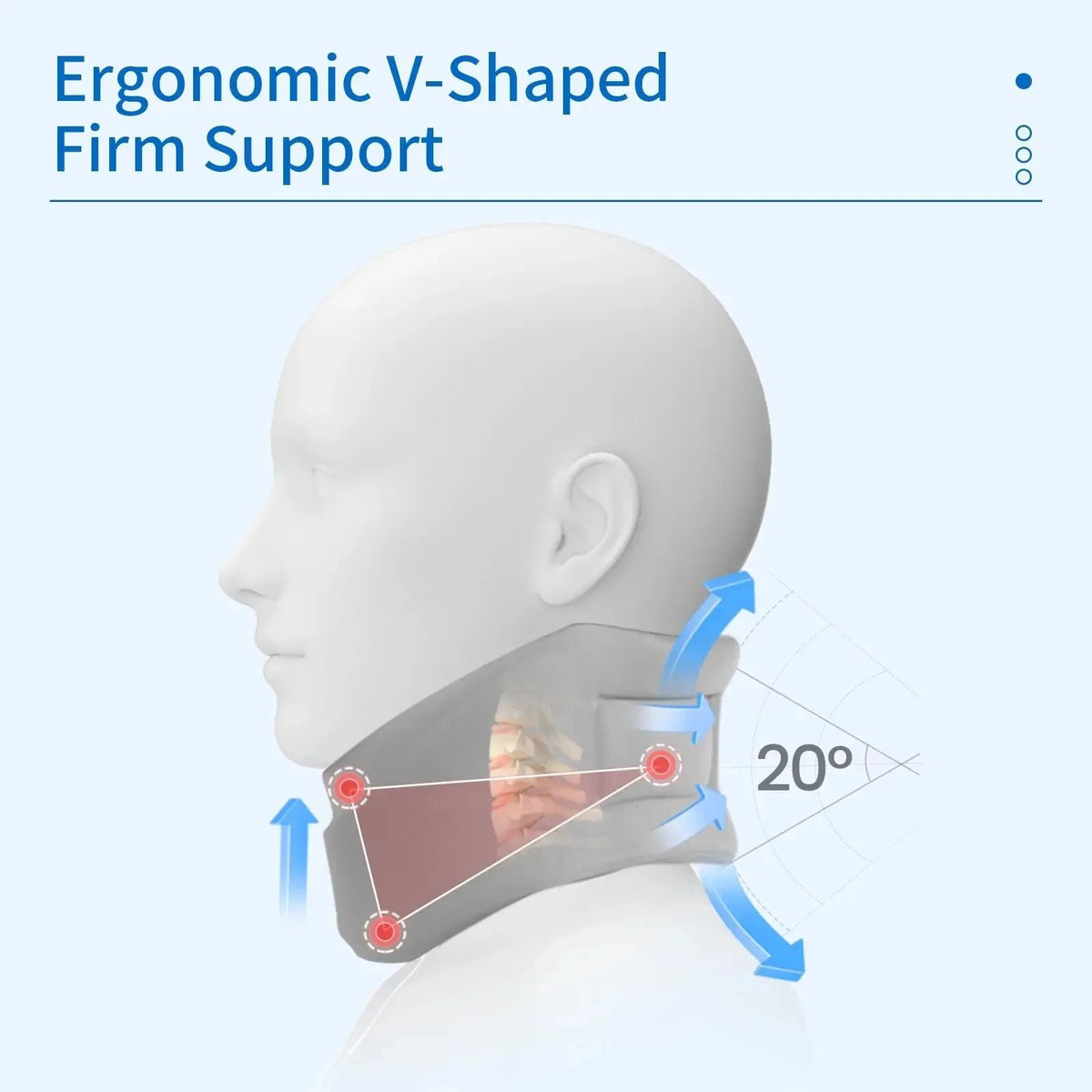 Adjustable Breathable Neck Brace for Sleep Support