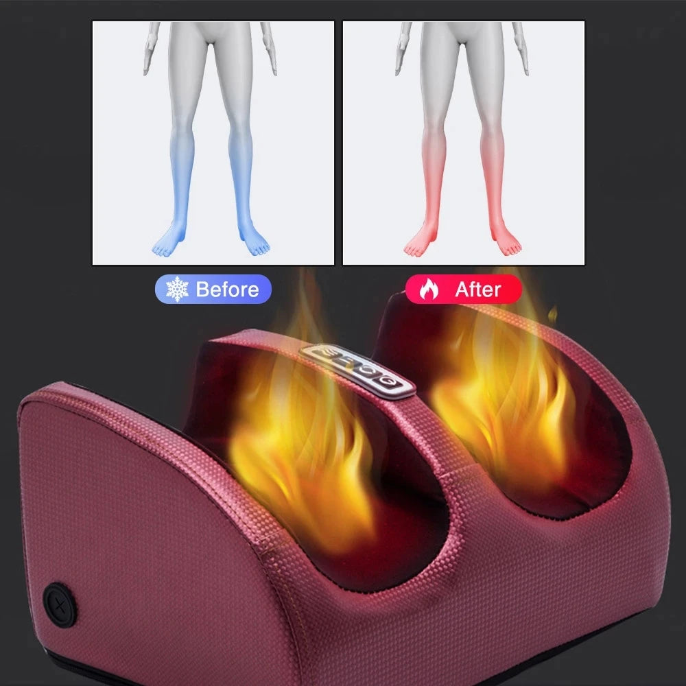 Electric Foot Massager with Heated Rollers