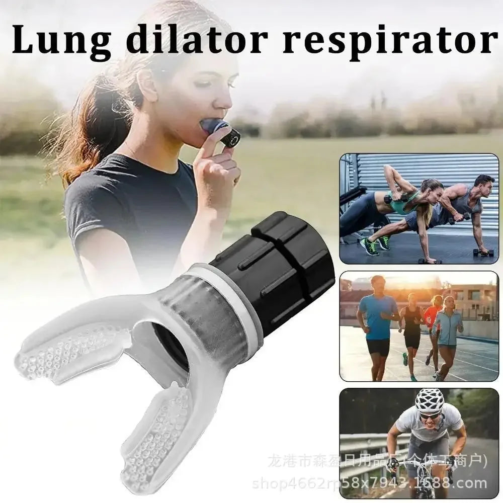 Portable Breathing Trainer with Silicone Mouthpiece