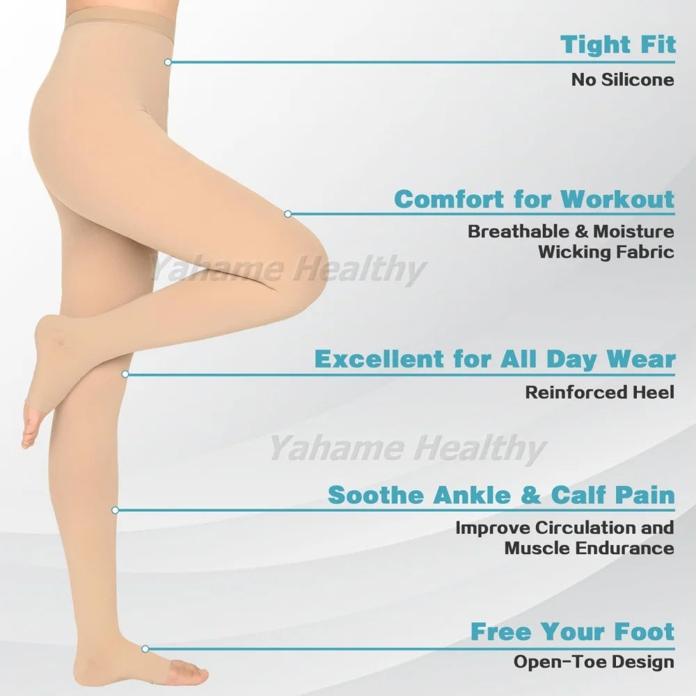 20–30 mmHg Waist-High Compression Stockings