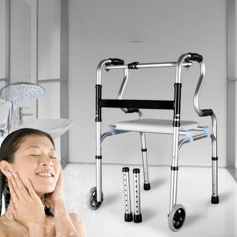 Four-Legged Walker with Cushioned Seat