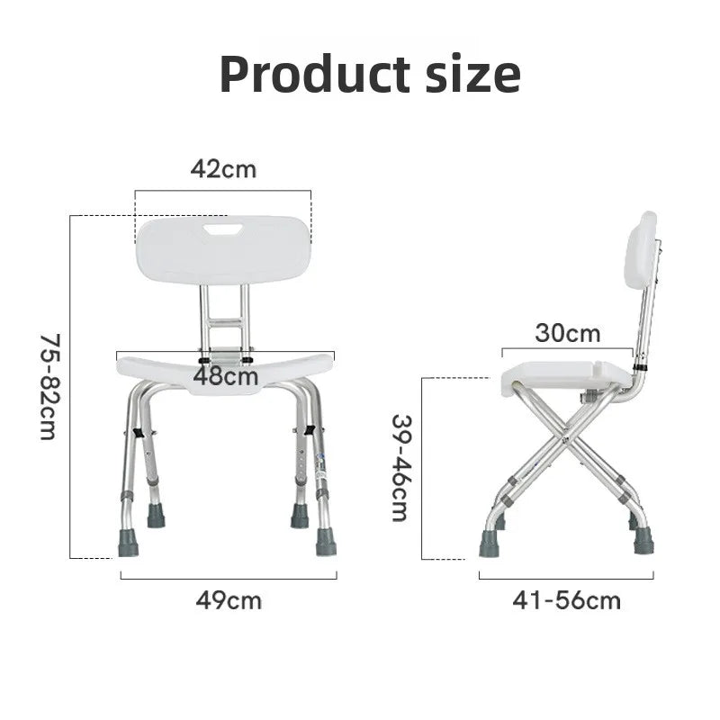 Foldable Shower Chair with Backrest