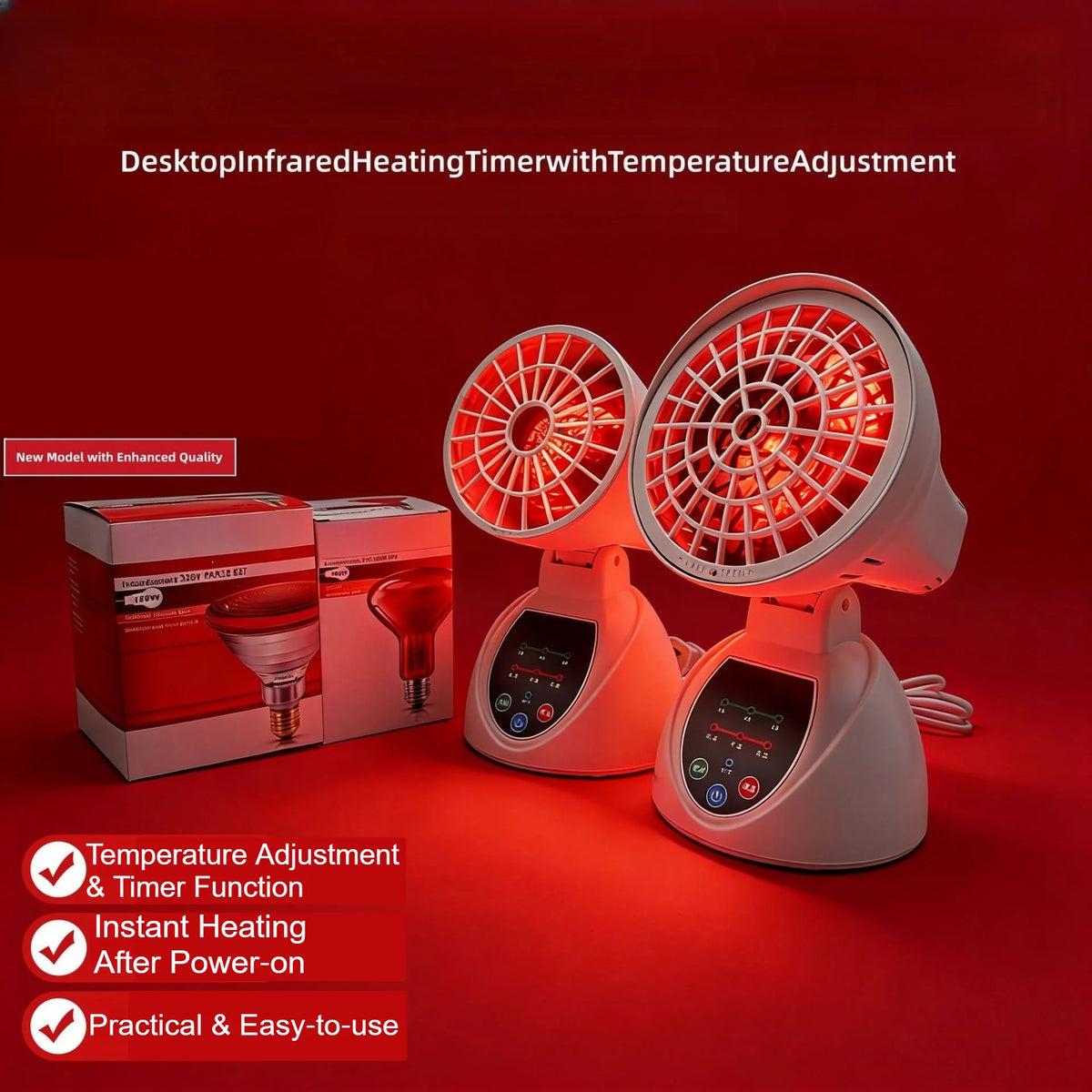 Infrared Heat Lamp Bulb, 100W or 150W