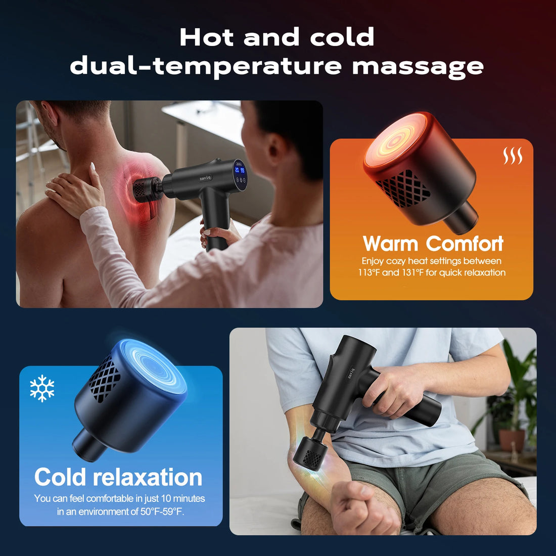 Percussion Massage Gun with 7 Heads